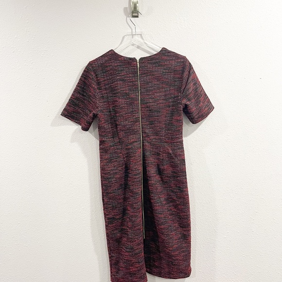 Ann Taylor Boatneck Tweed Sheath MIDI Dress Sz 8 - Picture 3 of 5